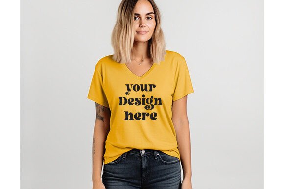 Bella Canvas 3005 Mustard Shirt Mockup Review