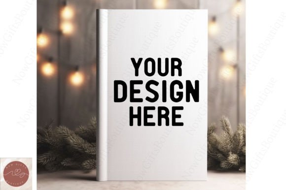 Book Cover Mockup Christmas Mockup 5 - A Festive Graphic Asset for Christmas Amp