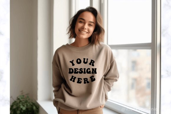 Brown Sweater Model Mockup for Product Mockups and Graphics