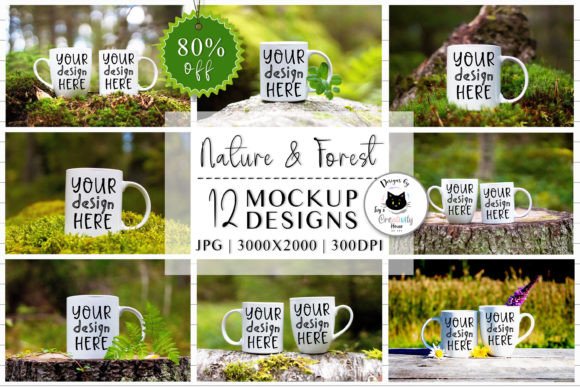 Camping Mockup Bundle Mug Mockups for Product Mockups and Graphics