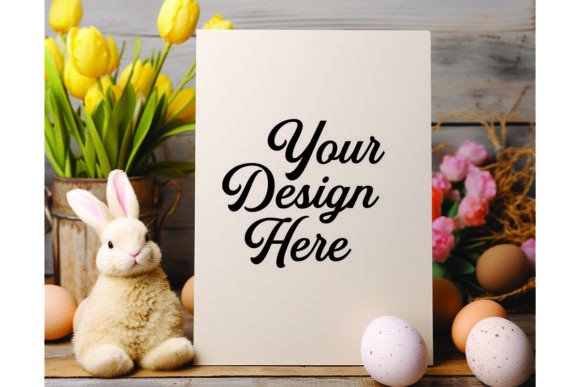 Easter Girl Card Mockup Review for Embroidery Projects