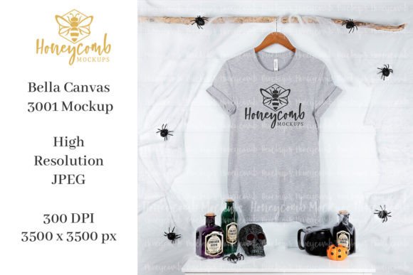 Halloween Athletic Heather 3001 Mockup – Product Mockups for Graphics