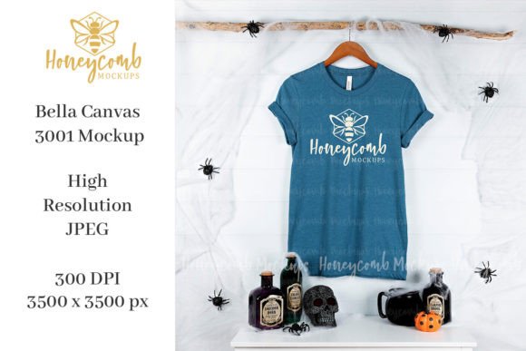 Halloween Heather Deep Teal 3001 Mockup Review