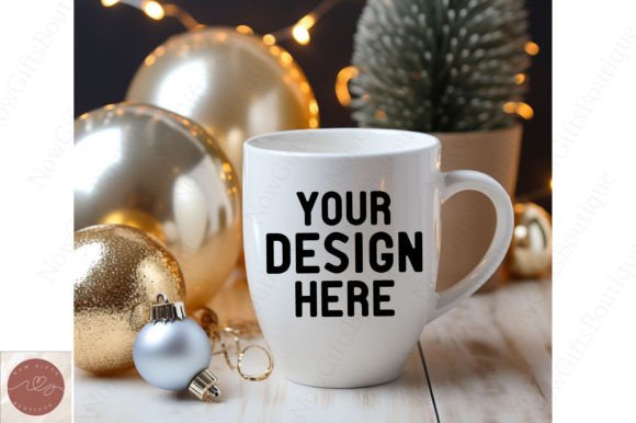 Happy New Year Mug Mockup 40 for Graphics and Product Mockups