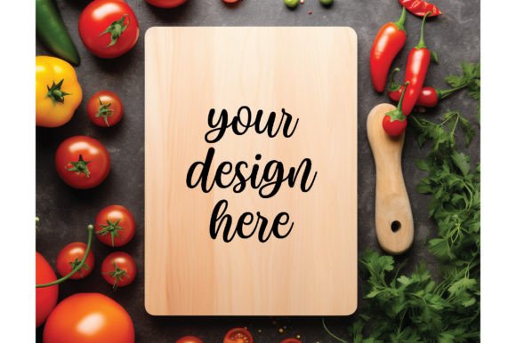 Kitchen Cutting Board Mockup Vol 44 for Kitchenware Graphics