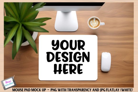 Mousepad Mockup on Wooden Desk - A Product Mockup for Modern Graphics