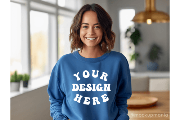 Royal Blue Sweater Model Mockup Review