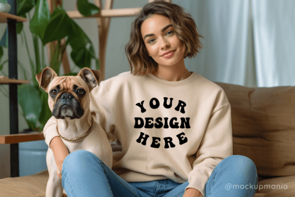 Sand Sweater Dog Mom Mockup Review