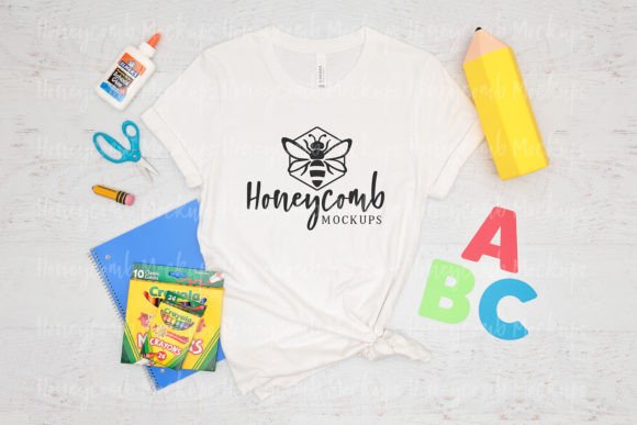 White Bella Canvas 3001 Teacher Mockup for Product Mockups