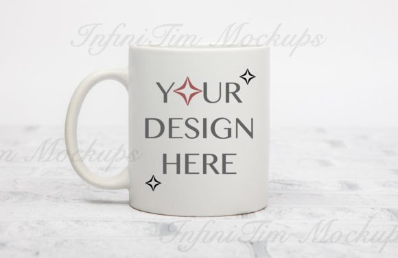White Mug Mockup 11oz Coffee Cup Mock Up for Graphics and Mugs Amp