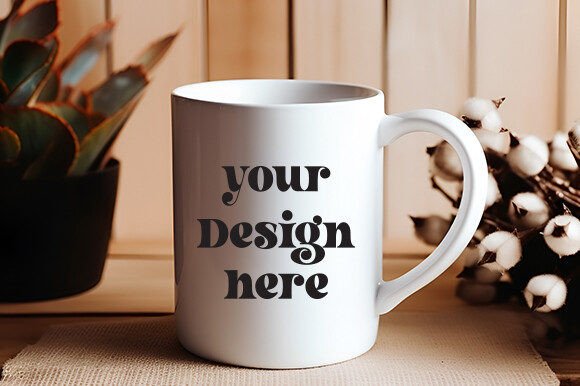 White Mug Mockup for Modern Web Design and Editorial Use