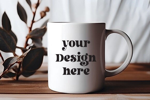 White Mug Mockup for Modern Web Design and Mugs Amp